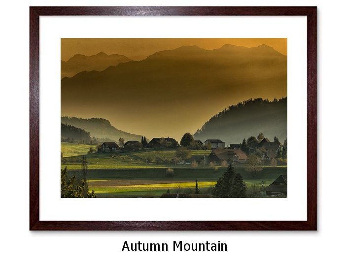 Autumn Mountain Framed Wall At Print